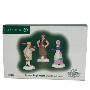 Department 56 Figurines Dickens Shopkeepers Heritage Village Butcher Baker Set 3 - Picture 1 of 14