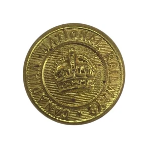 Botón uniforme original del ferrocarril nacional canadiense vintage 1 año - Imagen 1 de 2