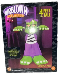 Gemmy Airblown Inflatable Halloween Frankenstein Monster 4 Foot Tall With Box - Picture 1 of 5