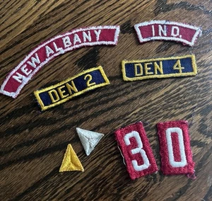 Boy Scout Sew On Patches New Albany IND Den 2 Den 4 - Picture 1 of 1