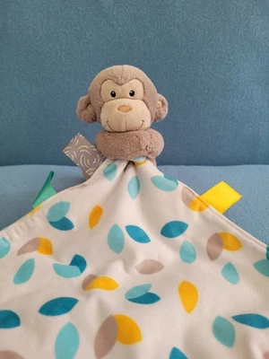 Taggies Cuddlebud Monkey Lovey Multicolored Security Blanket 9"x9" Mary Meyer - Image 1 of 4