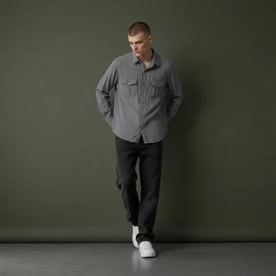 Tony Hawk Mens Cotton Flannel Size M Gray Button Down Shirt Long Sleeve Skater - Image 1 of 4