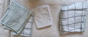 M&S Jasper Conran Checked Reversible Cotton double duvet set - Picture 1 of 2