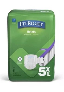Medline FitRight Inkontinenz Unisex Erwachsene Windelslip 5XL 90-106 Zoll 229-269 cm - Bild 1 von 2