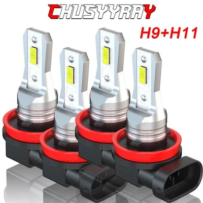 Kit de lâmpada de farol de LED 4x H11 feixe baixo 5000LM super brilhante 6500K branco - Imagem 1 de 4