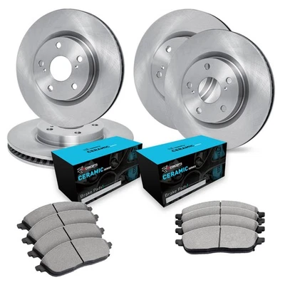 For Mercedes-Benz GL450 13 eLINE Series Front & Rear Brake Kit w Ceramic Pads - Image 1 of 3