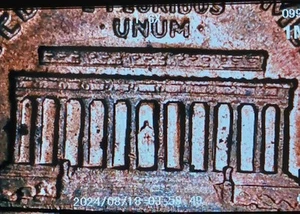 1969 D Penny Floating Roof Error & Week Strike on Designer Initial - Picture 1 of 4