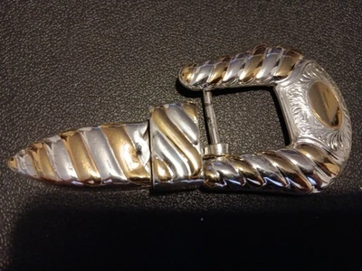 PLACA DE PLATA ESTERLINA MONTANA PLATEROS Hebilla de cinturón Hebilla de 2 tonos  Foto 1 de 4