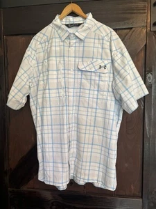 Under Armour Hemd Herren 2XL kariert belüftet Wärmeausrüstung Outdoor Angeln Neu mit Etikett - Bild 1 von 7