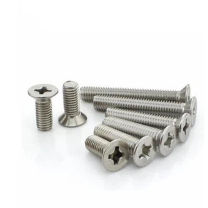 Vite per bulloni miniatura svasati a croce a testa piatta in acciaio inox M5 M8 M10 304 - Foto 1 di 7