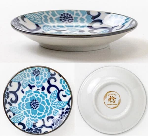 Plate  φ10cm H1.7cm Mino ware Japanese pottery Blue Small plate - Picture 1 of 4