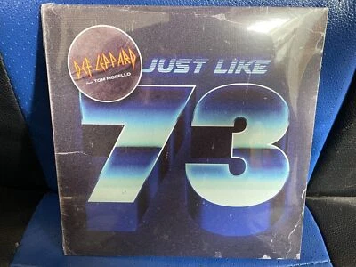 NEW SOLD OUT LIMITED EDITION DEF LEPPARD JUST LIKE 73 BLUE VINYL 7" SINGLE - Image 1 of 4