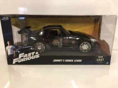 Fast And Furious 1995 Johnnys Honda S2000 Nero 1:24 Scala Jada 99541 - Immagine 1 di 4
