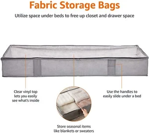 UNTER DEM BETT: LANGE WEICHE AUFBEWAHRUNG. GRAUER TWEED. 18"Bx38"Lx6"T. ORG $20 JETZT $16 - Bild 1 von 1