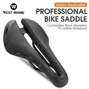 WEST BIKING Cuero Silla de montar para bicicleta Cojín Hueco MTB Bicicleta de carretera Silla de montar - Imagen 1 de 10
