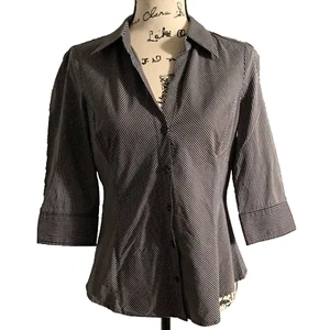 Express Design Studio Striped Button up Sz M Womens top - Picture 1 of 3
