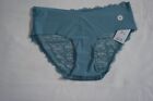 NWT GILLY HICKS HOLLISTER BLUE MULTI LACE NO SHOW BACK HIP HUGGER PANTY SIZE M