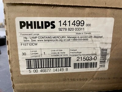 Philips 141499 F15T12CW box of 30 New/OB - Image 1 of 4