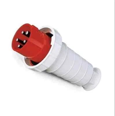 IEC CEE 125Amp 5 Pin 415V 3P+N+E IP67 Waterproof 3 Phase Red Socket Plug - Image 1 of 2