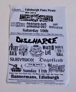 PUNK FLYER Discharge Angelic Upstarts Sad Society Wasted Life Crashed Out 2014 - Bild 1 von 2