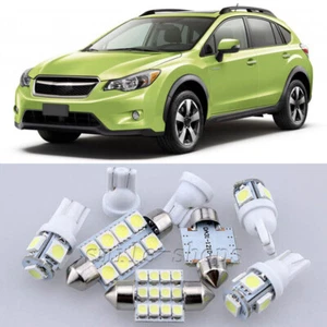 10×Xenon White LED Interior Light Kit for Subaru XV Crosstrek 2013-2014 - Picture 1 of 11