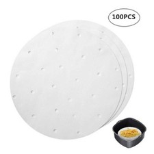 100X ROTONDO USA E GETTA CARTA PERGAMENA BAMBOO Steamer FODERE Friggitrice ad Aria 9 In/23cm