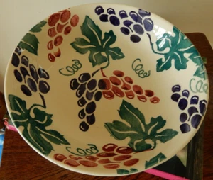 Emma Bridgewater Serving Bowl Large 11" EARLY 1993 GRAPEVINE Salad Fruit Display - Picture 1 of 15