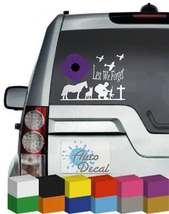 Lest We Forget Purple Poppy Vinyl Van / Lorry Decal / Sticker Remembrance Day - Picture 1 of 1