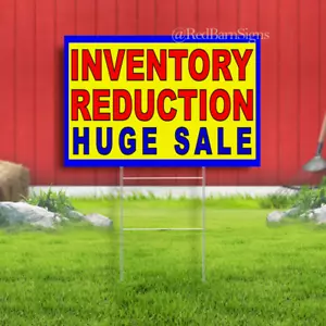 INVENTORY REDUCTION HUGE SALE Yard Sign with metal stakes - Picture 1 of 1