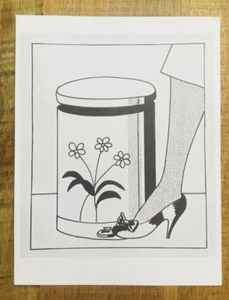 Roy Lichtenstein, 1960er antike Lithographie auf Wasserzeichenpapier, Pop Art, 10x12 - Bild 1 von 3