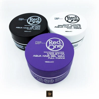 AKTION 3x Redone Black + Violetta + Bright White Aqua Hair Styling Gel wax
