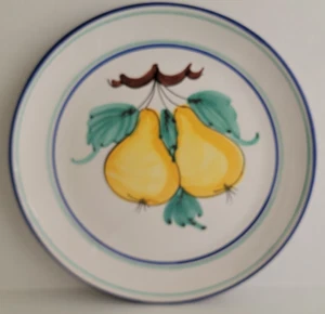 VIETRI KERAMIK ITALIEN HANDBEMALT OBSTBIRNE SPEISETELLER 10" - Bild 1 von 3