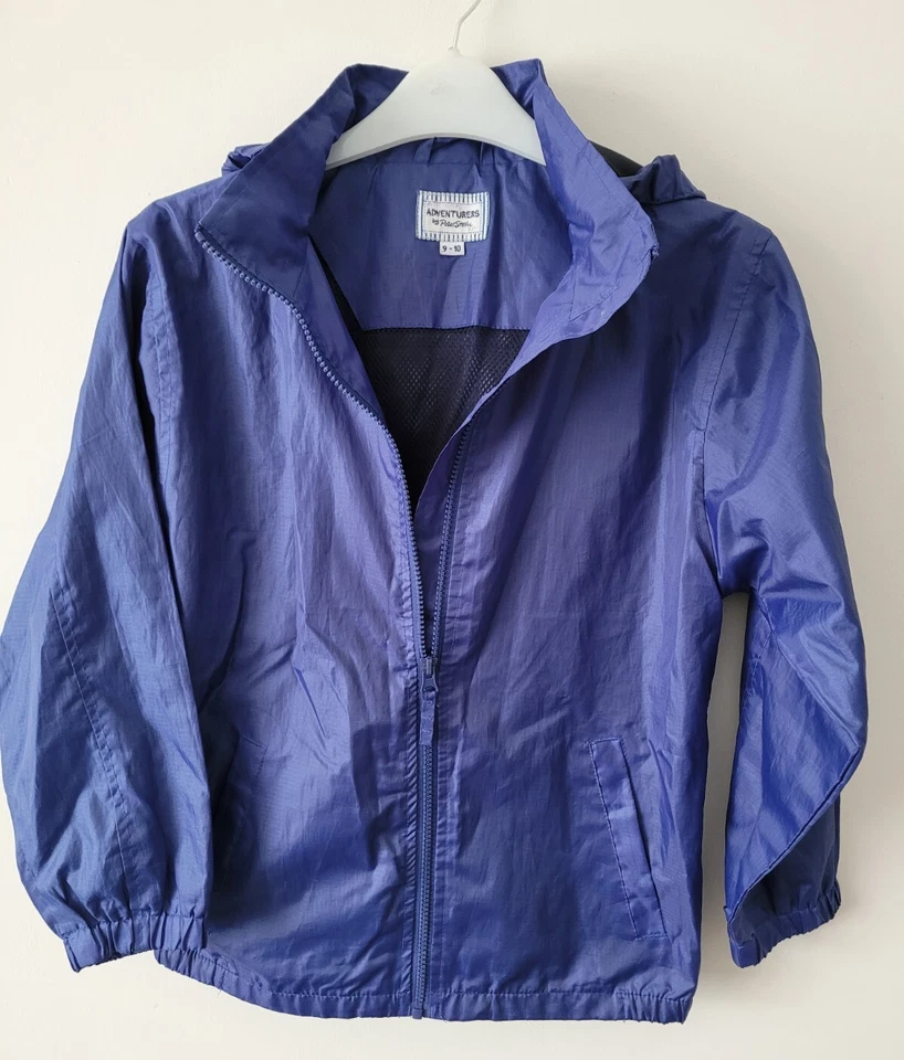 Girl's Rain  Blue/Navy Jacket Age 9- 10 Yeas ( Pre - Loved) By Peter Storm — 第 1/4 张图片