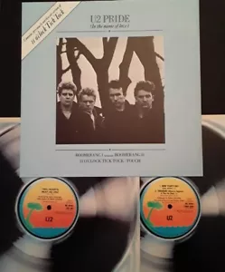 U2 12" Singles Island Records Pride New Year's Day Two Hearts Beat B-Sides Mint - Picture 1 of 12
