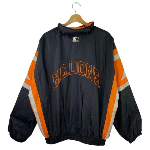 BC Lion Vintage 90s Starter CFL Canadian Football League Windbreaker Jacket XL Cover