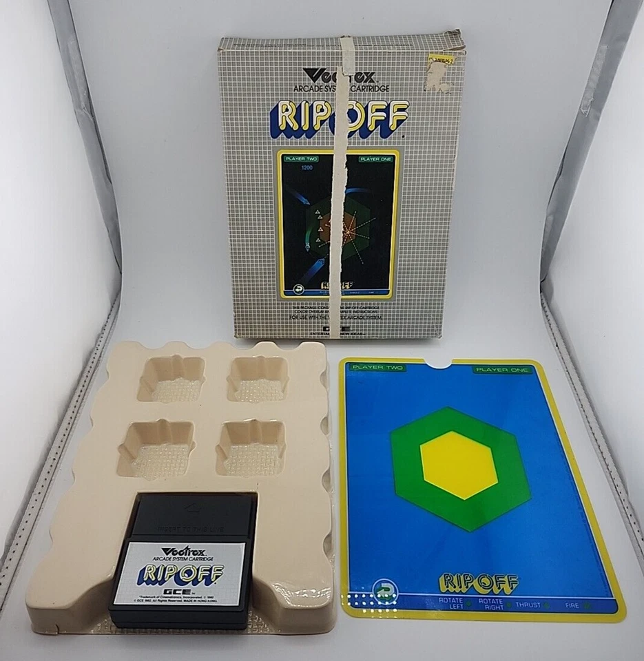 Rip Off -  CIB - Vintage 1982 Vectrex Overlay, Box, Cartridge Tested - Image 1 of 4