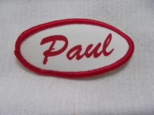 PAUL GEBRAUCHT SIEBDRUCK VINTAGE AUFNÄHEN NAME PATCH ETIKETTEN VERSCHIEDENE FARBEN - Bild 1 von 6