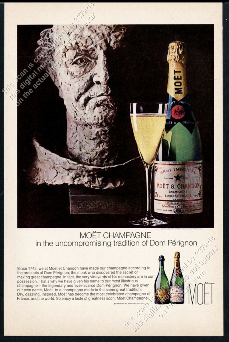 Dom Perignon Vintage In Collectible Wine Print Advertising