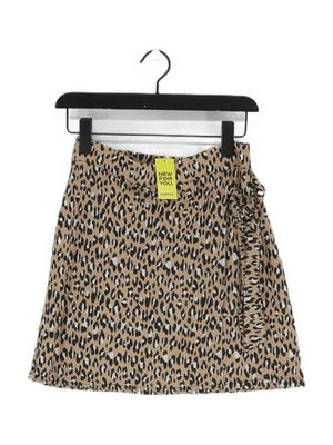 Quiz Women's Mini Skirt UK 10 Brown Polyester with Elastane, Viscose Mini - Image 1 of 4
