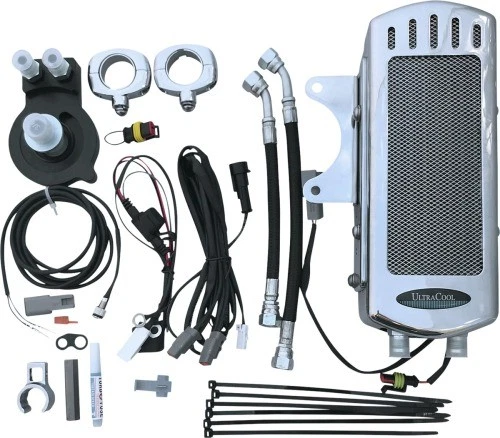 Kit de enfriador de aceite montado en cuadro ultracool - Cromo motocicleta bicicleta de calle SMSP-2C Foto 1 de 4