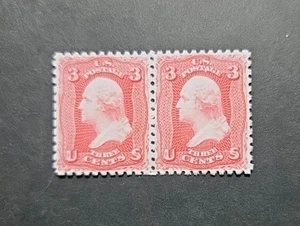 US Stamps SC# 66 1861 3c Washington Lake Trial Color Proof Pair Replica - Picture 1 of 2