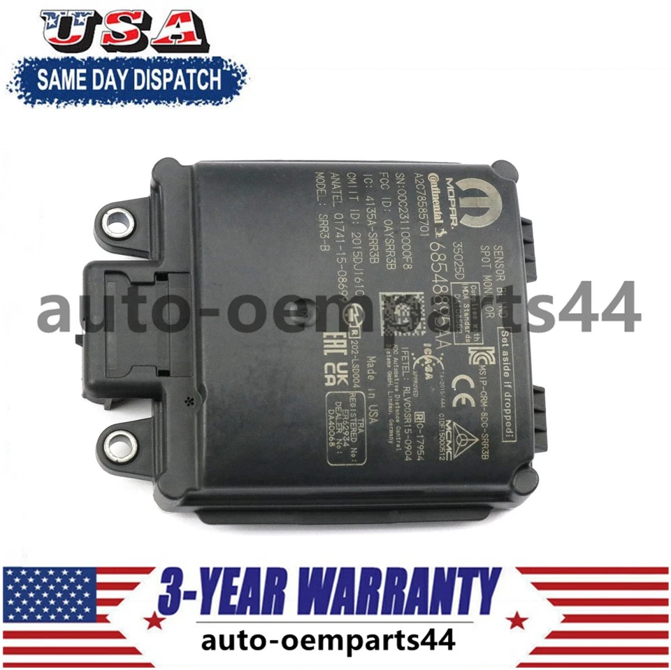 OEM Blind Spot Radar Sensor Module 68548895AA for 2020-2023 Dodge Ram 2500 3500 Foto 1 de 4