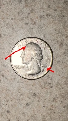ERROR INVESTMENT! 1977 Washington Quarter Filled D Mint Mark Rare. Super Rare - Image 1 of 2