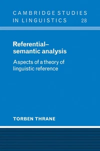Torben Thrane Referential-Semantic Analysis (Tapa blanda) - Imagen 1 de 2