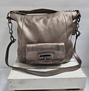 COACH KRISTEN Metallic Bronze Leather Hobo Shoulder Purse Bag G1076 - 14783 - Picture 1 of 14