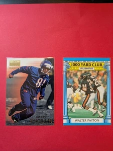 1987 1000yard Club Topps Walter Payton 1996 Fleer Rookie Bobby Engram - Picture 1 of 10