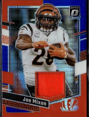 2023 Donruss Optic #DT-JM Joe Mixon Donruss Threads Blue Hyper - Image 1 of 2