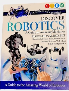 Discover Robotics STEM Educational Set - Sticker Book & Robotic Spider Kit NIB - Picture 1 of 4