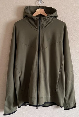 Sudadera con capucha ligera Nike Tech polar cremallera completa oliva DX0822-222 para hombre talla XL NUEVA CON ETIQUETAS Foto 1 de 3