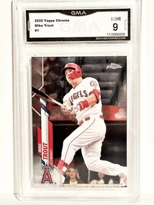 2020 Topps Chrome #1 Mike Trout GMA 9 MINT - Free Shipping!! - Picture 1 of 2